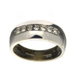 APP: 0.5k Fine Jewelry Designer Sebastian, 0.42CT Round Cut White Topaz And Sterling Silver Ring