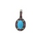 Fine Jewelry Designer Sebastian 6.42CT Turquoise, Ruby and White Topaz Sterling Silver Pendant