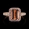 APP: 2.4k *2.58ct Morganite and 0.43ctw Diamond 14KT Rose Gold Ring (Vault_R6A 15030)