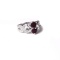 APP: 1.2k 1.02CT Round Cut Ruby And Topaz Platinum Over Sterling Silver Ring