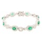 APP: 15.5k *3.34ctw Emerald and 2.15ctw Diamond Platinum Bracelet (Vault_R6A 21526)