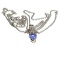 Fine Jewelry Designer Sebastian 0.45CT Tanzanite And Topaz Sterling Silver Pendant W Chain