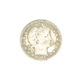 1904 Barber Head Quarter Dollar Coin