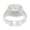 APP: 12k *0.90ct F COLOR CENTER Diamond Platinum Unity Ring (1.94ctw Diamonds) (Vault_R6A 9340)