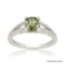 APP: 8.5k *1.23ct Alexandrite and 0.24ctw Diamond 14KT White Gold Ring (GIA CERTIFIED)