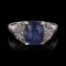 APP: 5k *2.61ct Tanzanite and 0.24ctw Diamond 14KT White Gold Ring (Vault_R6A 15022)
