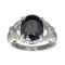 APP: 0.9k Fine Jewelry Designer Sebastian, 4.59CT Blue Sapphire And White Topaz Sterling Silver Ring