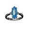 APP: 1.7k Fine Jewelry 3.84CT Blue Topaz And Diamond Platinum Over Sterling Silver Ring