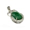 APP: 3k Fine Jewelry 7.42CT Green Beryl Emerald And Topaz Platinum Over Sterling Silver Pendant