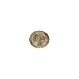 1847 Cambodia Billion 1/8 Tical Hamza Bird Facing Left, Uniface Coin
