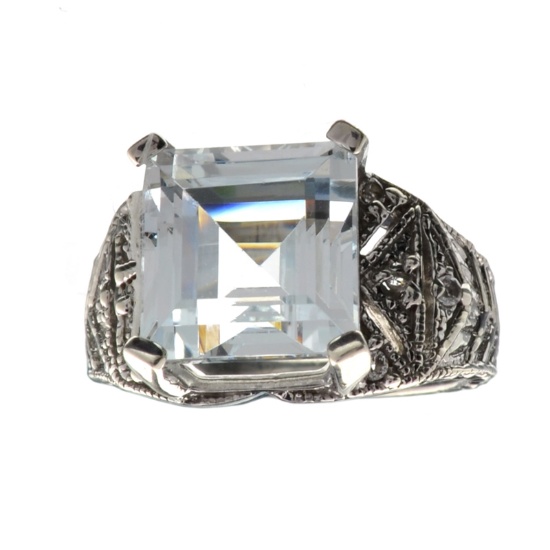 APP: 2.8k Fine Jewelry 5.06CT Beryl Aquamarine And Topaz Sterling Silver Ring