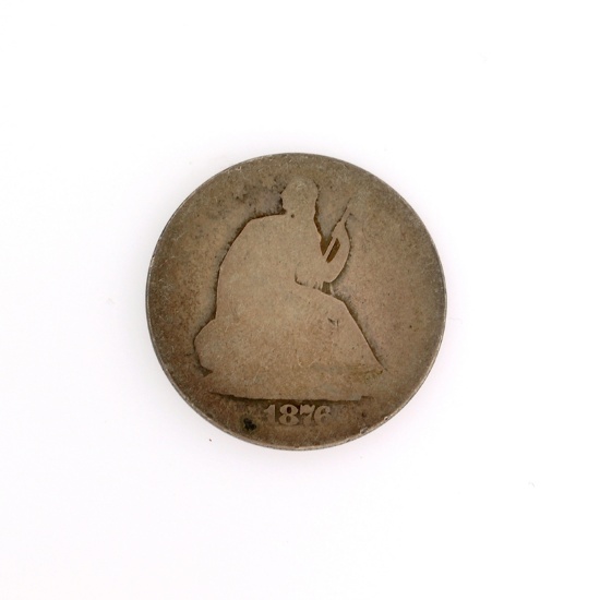 1876 Liberty Seated Half Dolla Coin