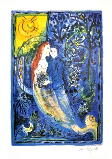MARC CHAGALL The Wedding Lithograph, 90 of 500