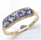 *Fine Jewelry 14K Gold, 2.08CT Tanzanite And White Round Diamond Ring (Q-R19273TANWD-14KY)