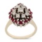 APP: 2.2k *0.80ctw Ruby and 0.50ctw Diamond 14K White Gold Ring (Vault_R6A 22123)