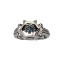 APP: 1.3k Fine Jewelry 0.50CT Round Cut Green Sapphire And Platinum Over Sterling Silver Ring
