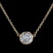 *0.38ct Solitaire Diamond 14K Yellow Gold Necklace (Vault_R6A 22916)
