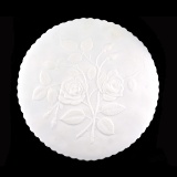 Vintage Imperial 10 3/4'''' Glass Raised Roses Footed Cake Plate