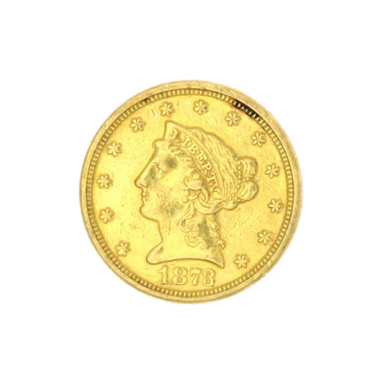 Extremely Rare 1873 $2.50 U.S. Liberty Head Gold Coin