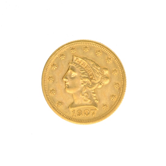 Very Rare 1907 $2.50 U.S. Liberty Head Gold Coin Great Investment