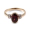 APP: 0.7k 14 kt. Gold, 1.45CT Almandite Garnet And Sapphire Ring