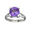 APP: 0.5k Fine Jewelry Designer Sebastian, 2.60CT Round Cut Amethyst And Sterling Silver Ring