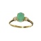 APP: 1k Fine Jewelry 14 KT Gold, 1.27CT Green Emerald And White Sapphire Ring