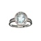 APP: 0.9k Fine Jewelry 1.30CT Oval Cut Aquamarine /White Sapphire And Sterling Silver Ring