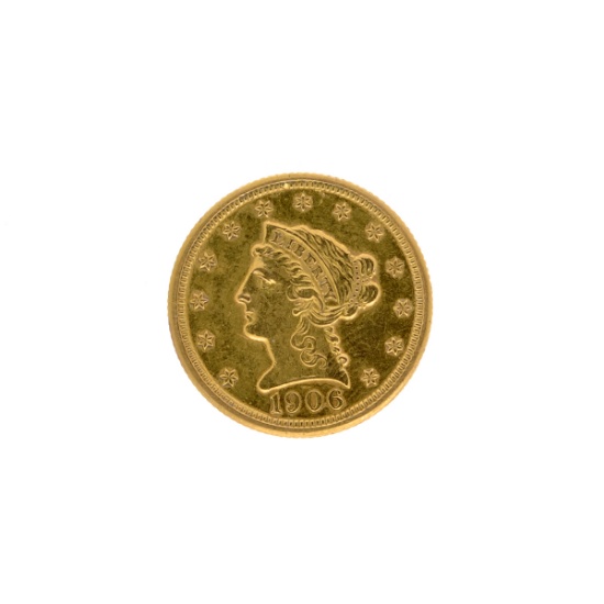 1906 $2.50 U.S. Liberty Head Gold Coin