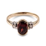 APP: 0.7k 14 kt. Gold, 1.45CT Almandite Garnet And Sapphire Ring