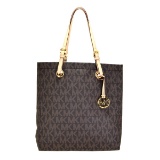 ^Brand New Michael Kors Jet Set Brown North South Tote