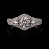 APP: 13.1k *0.77ct SI2 CLARITY CENTER Diamond Platinum Ring (1.62ctw Diamonds) EGL USA CERTIFIED (Va