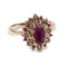 APP: 1.4k 14 kt. Gold, 2.06CT Ruby And White Sapphire With Ruby Accents Ring