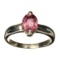 APP: 1k Fine Jewelry Designer Sebastian 1.26CT Oval Cut Pink Tourmaline and Sterling Silver Ring