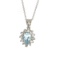 Fine Jewelry Designer Sebastian 2.15CT Blue/White Topaz And Sterling Silver Pendant W Chain