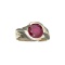 APP: 1.1k Fine Jewelry Designer Sebastian 3.58CT Round Cut Ruby and Sterling Silver Ring