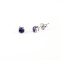 APP: 0.6k Fine Jewelry Designer Sebastian 0.36CT Round Cut Tanzanite And Sterling Silver Earrings