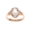 APP: 1.4k Fine Jewelry 14 KT Gold, 1.65CT Oval Cut Morganite Ring