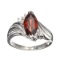Fine Jewelry Designer Sebastian 2.42CT Almandite Garnet And White Topaz Sterling Silver Ring