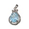 APP: 0.8k Fine Jewelry 4.60CT Blue Topaz And White Sapphire Sterling Silver Pendant