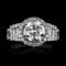 APP: 28.9k *2.02ct SI3 CLARITY CENTER Diamond 18K White Gold Unity Ring (2.97ctw Diamonds) EGL USA C