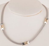 *Fine Jewelry 14 KT White/Yellow Gold, 16'' Weave Style Necklace (FJ F322)