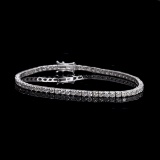 APP: 11.6k *Fine Jewelry 18 kt. White Gold, 5.03CT Round Brilliant Cut Diamond Tennis Bracelet (VGN