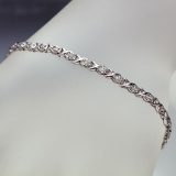 APP: 2.4k *Fine Jewelry 14KT White Gold, 0.29CT Round Brilliant Cut Diamond Bracelet (VGN A-304) (Va