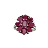 APP: 0.9k Fine Jewelry Designer Sebastian 3.25CT Ruby and Sterling Silver Ring