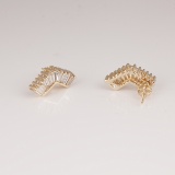 *Fine Jewelry 14 kt. Gold, New Custom Made 1.00CT Diamond One Of a Kind Earrings (FJ F145)