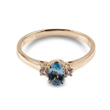 APP: 0.6k 14 kt. Gold, 0.60CT Topaz And White Sapphire Ring