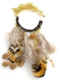 Charlotte Russe Designer Jewelry - Black & Brown (organic) Feathers Necklace