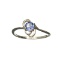 APP: 0.7k Fine Jewelry 0.31CT Round Cut Tanzanite And Platinum Over Sterling Silver Ring