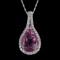 APP: 7.6k *13.48ct Kunzite and 0.97ctw Diamond 14K White Gold Pendant/Necklace (Vault_R7_23535)